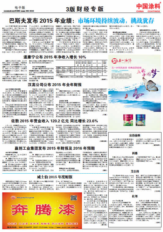 中國涂料報紙 總第410期 2016年第4期 3版